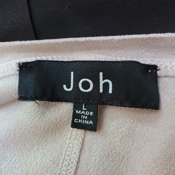 Joh Faux Suade Soft Light Pink Mauve Dress, Size Large - Picture 11 of 11